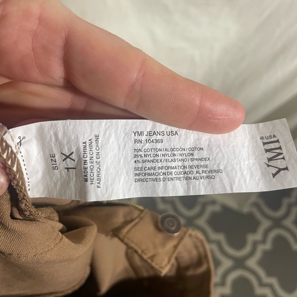 NWT YMI Forever Color Almond Tan Nylon Blend Pants Size 1X - Picture 5 of 5